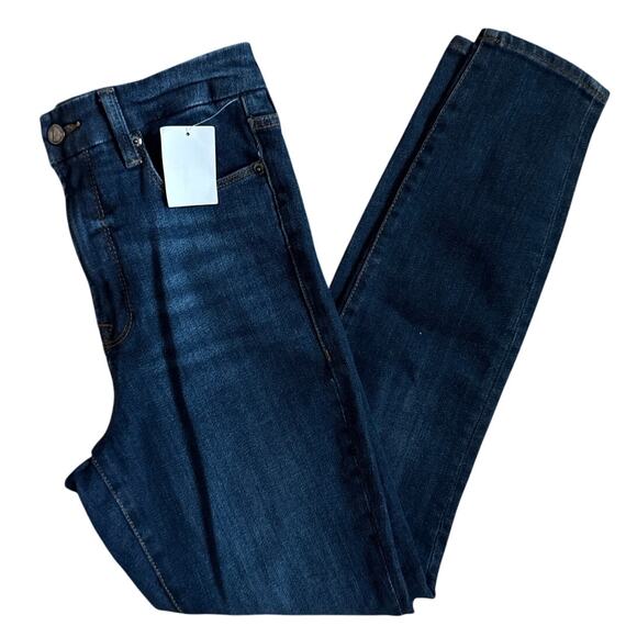 Good American Good Waist Chewed Pocket Jeans Indigo Size 8 - Picture 8 of 10